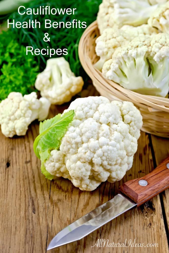 Cauliflower health benefits are plentiful. Here's a few reasons why you should be eating cauliflower along with 33 terrific low carb recipes.