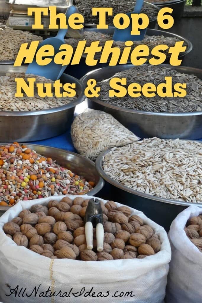 Looking for a way to reduce heart disease? Want to boost your immune system? Try incorporating these 6 healthiest nuts and seeds into your daily diet. | allnaturalideas.com