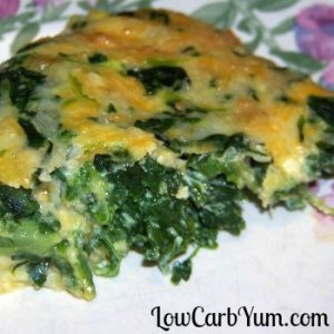 LOW CARB YUM CRUSTLESS SPINACH CHEESE PIE spinach-cheese-pie-slice