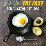 Low carb fast fast diet plan for quick weight loss