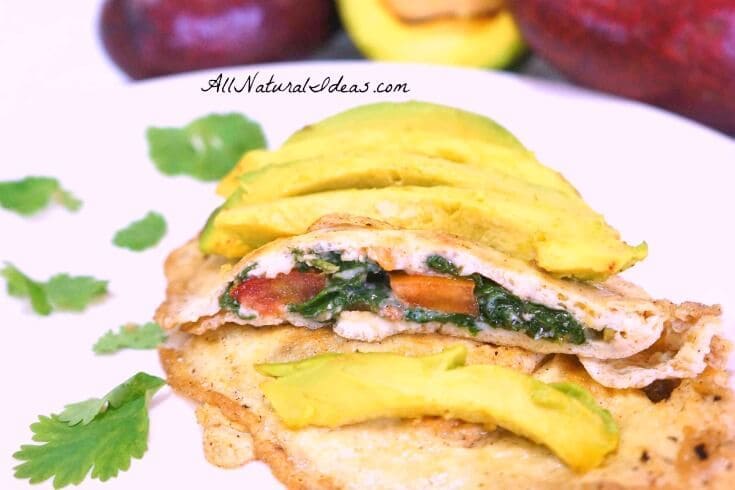 Eggs make a perfect meal any time of day. Try this yummy spinach tomato avocado omelette recipe for dinner and you'll be full the rest of the night!