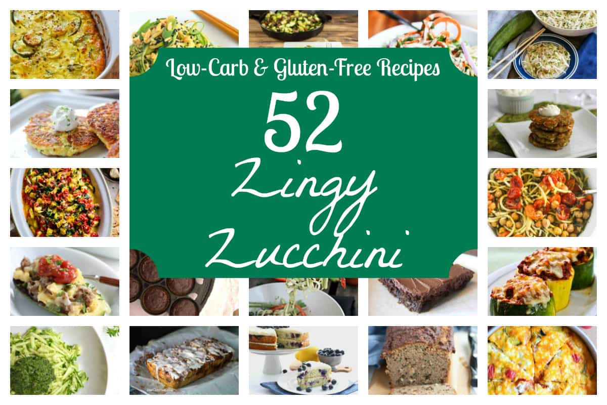 Got an abundance of zucchini in your garden? You are sure to find a new favorite recipe in this collection of 52 zingy low carb zucchini recipes!