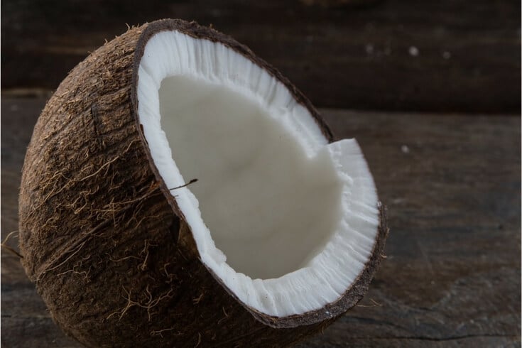cut coconut