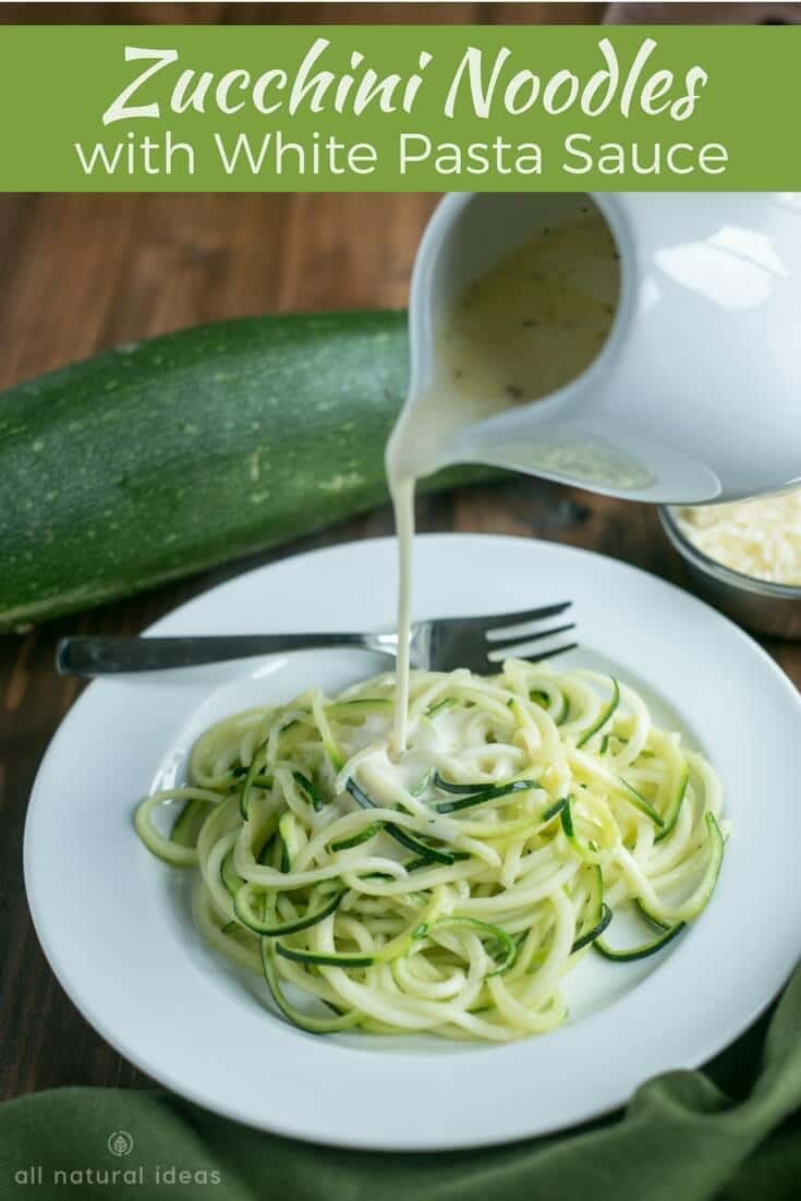 How to make zoodles and a white pasta sauce recipe