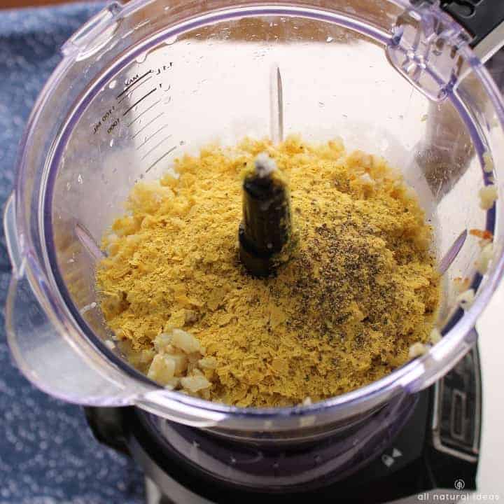 Adding nutritional yeast for the vegan cheese sauce