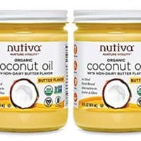 Nutiva Organic Coconut Oil with Butter Flavor from non-GMO, Steam Refined, Sustainably Farmed Coconuts, 14-ounce
(Pack of 2)