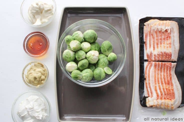 ingredients for bacon wrapped brussels