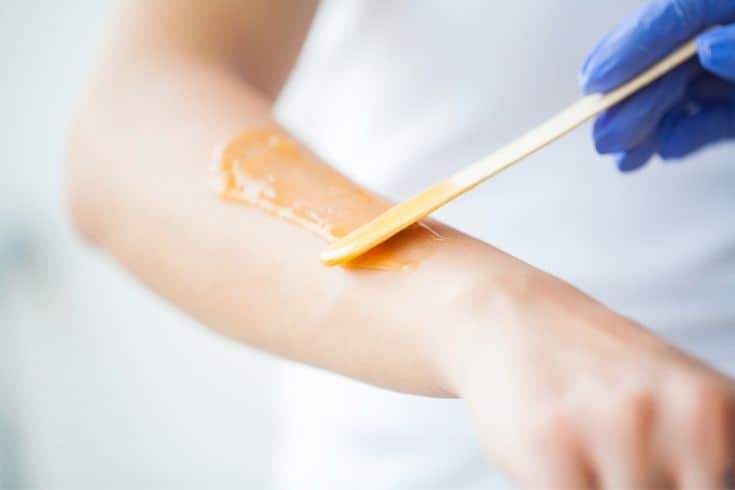 sugar wax arm hair removal